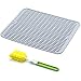 FANGZHE Tapis de Séchage Vaisselle en Silicone Organisateur d'évier Support pour évier de Cuisine Résistant à la Chaleur et Antidérapant Tapis égouttoir en Silicone Gris Tapis d'égouttoir en Silicone