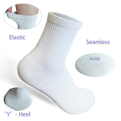 Image of Seamless Crew Socks above Ankle, Cotton Dress Socks for Women, Women's Thin Crew Socks (6 Pairs)