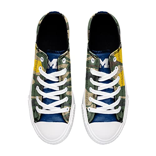 Foco Michigan Wolverines Ncaa Womens Camo Low Top Canvas Shoes - 8 #TOP4