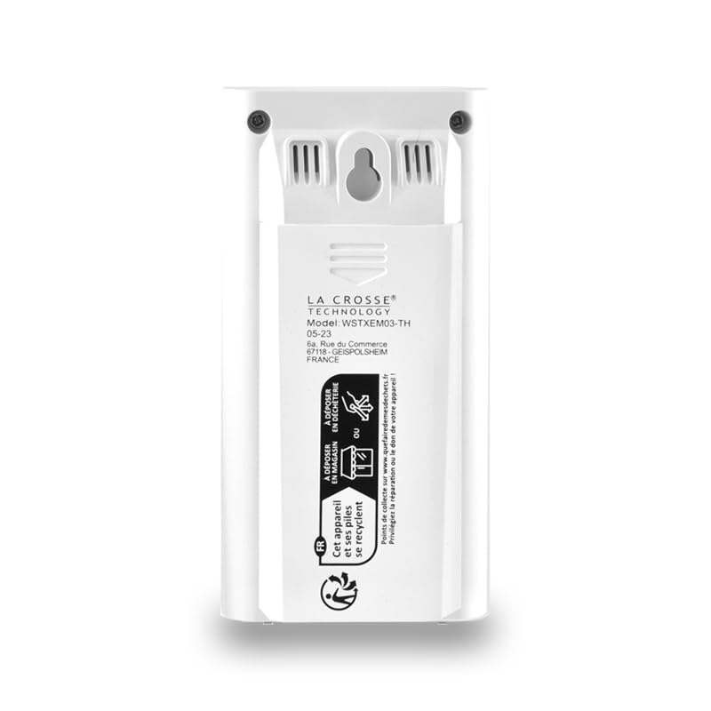 La Crosse Technology - Sensore termometro/igrometro multi canale WSTXEM03-TH per stazione SW403 - Bianco