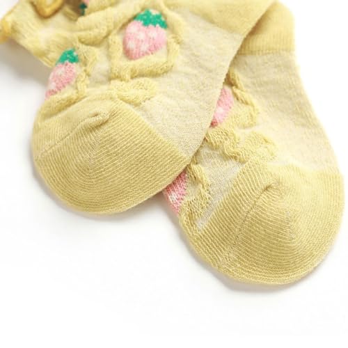 5 Pack Kid Girls Ruffle Mesh Socks Breathable Cute Toddler Princess Dress Socks Casual Lightweight Kids Ankle Socks4