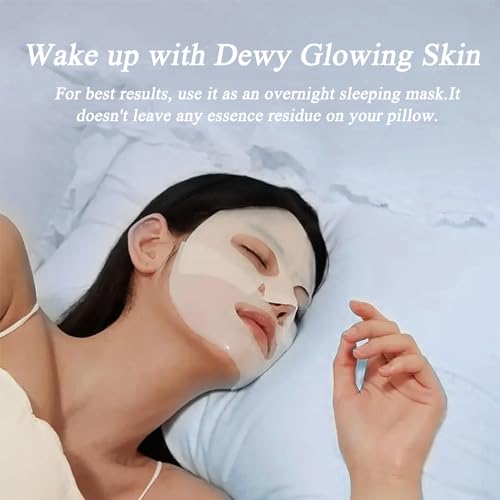5 PCS Collagen Mask Overnight Collagen Face Mask Bio Collagen Face Mask Deep Moisturizing and Brightening Pure Collagen Mask Hydrated Complexion Lmprove Skin Elasticity - Image 3