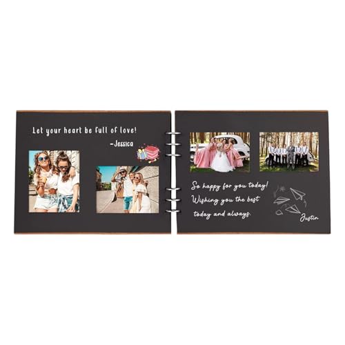 Libro Degli Ospiti Per Ricevimento Di Nozze,Articoli Per Registro Con Copertina In Legno | Il Libro Registro Per Il Ricevimento Di Matrimonio | Per Anniversari E Feste E Addio Al Nubilato E Eventi Spe