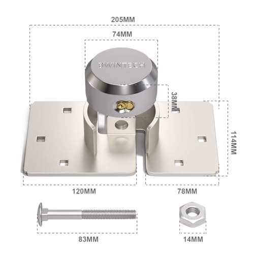 Miniatura 2 de Bwintech 2 Juego De Candados Con Grilletes Ocultos Con Tapa, Cerradura De Seguridad De Acero Sólido Para Furgonetas, Cerradura De Puerta De Remolque Con 4 Llaves Idénticas
