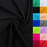 Nylon Spandex Fabric 80% Nylon, 20% Spandex Swimsuit Material Activewear Fabric 4-Way Stretch Lightweight Quick-Drying 59 inches Wide(Black, 2 Yard)