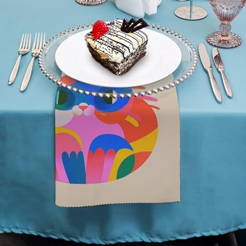 Servilletas de Tela Coloridas para Bodas 4 Piezas miniatura 4