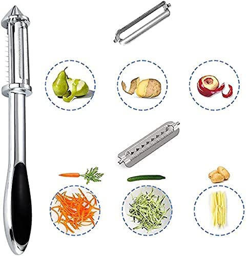 Dzhzuj Multifunctionele Plantaardige Peeler, Groentesnijder & Fruit Dunschiller Appelschiller Komkommer Julienne Slicer… - Image 3