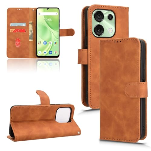 �E�H���b�g�P�[�X Umidigi G9 5G �P�[�X�ƌ݊�������A�J�[�h�z���_�[�t���A�t���b�v�P�[�X PU ���U�[�d�b�E�H���b�g�P�[�X�A���X�g�X�g���b�v�t���A�ϏՌ��ی�J�o�[(Brown)