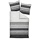Janine Mako Satin Bettwäsche 155 x 220 cm Satin Bettbezug grau Palermo Bettwäsche grau aus Baumwolle