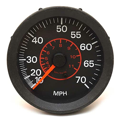 BRP Marine Boat Speedometer Gauge 174819 | 3 1/4 Inch Black Red