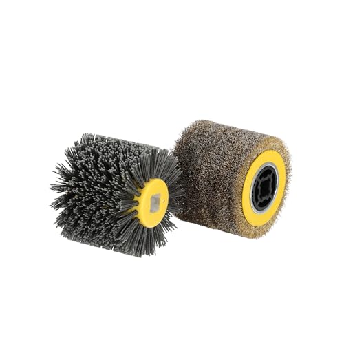 Satiniermaschine 1300W, Metall- und Nylonbürste, 900-3700RPM, 2m Kabel, Leichtgewicht mit nur 3 kg, rutschfester Zusatzgriff, soft-start system