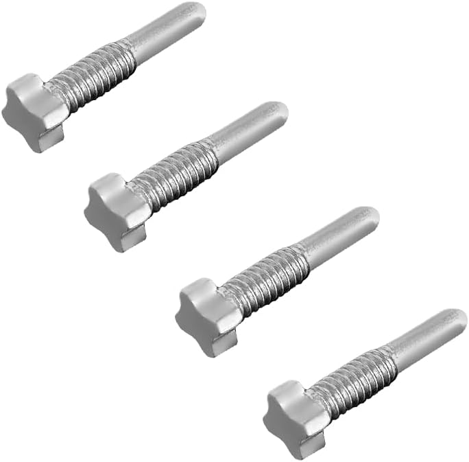 4 Star Screws Replacement For Watch Richard Mille Leather Rubber Band Strap Brushed Screw Silver