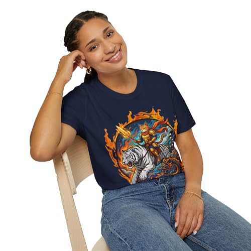 T-shirt chat guerrier et tigre, le vêtement qui célèbre votre amour des animaux