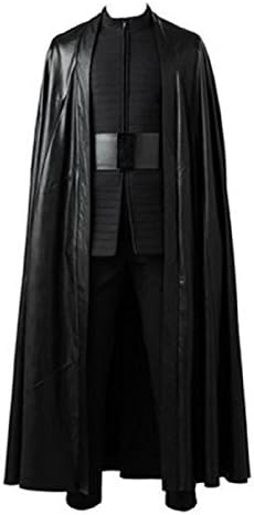 Wolfbar Men's The Last Jedi Kylo Ren Cloak Black Halloween Cosplay Costume Large