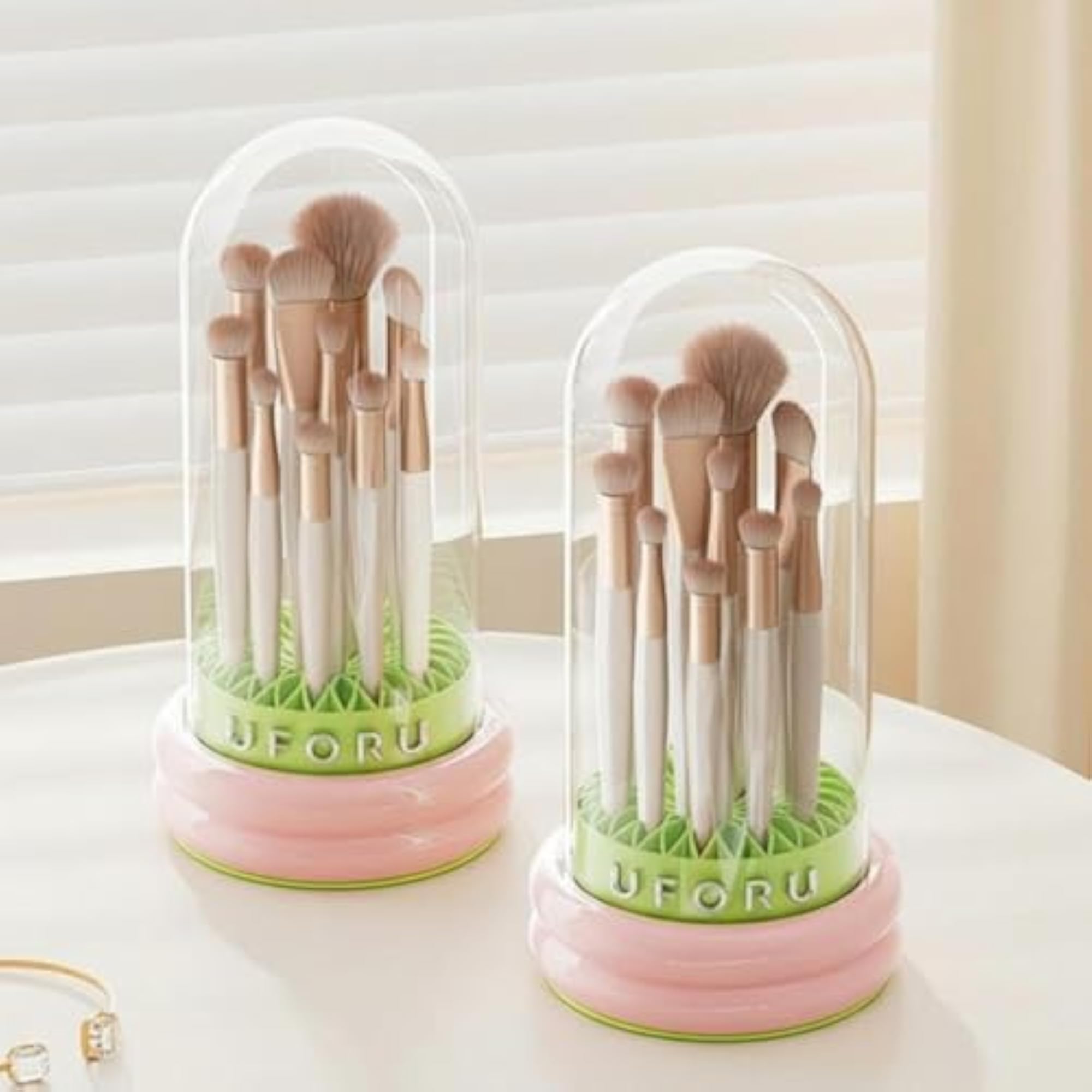Makeup Brush Organizer, Dustproof Storage Box, Air Drying
