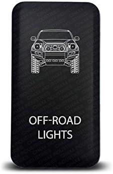 CH4X4 Push Switch for Toyota Tacoma 12V 3Amp - Off-Road Lights Symbol - Red Led