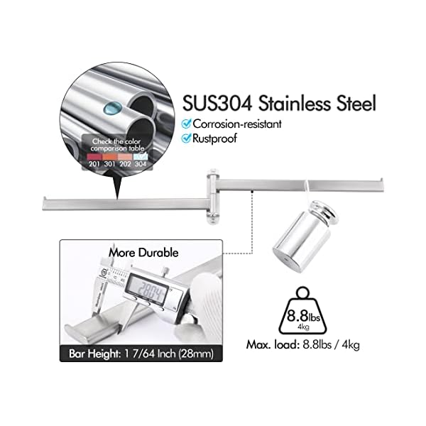 KES Toalleros de Baño Toallero Giratorio Toallero Baño Giratorio 180° Toalleros de Baño Pared,A2104-p