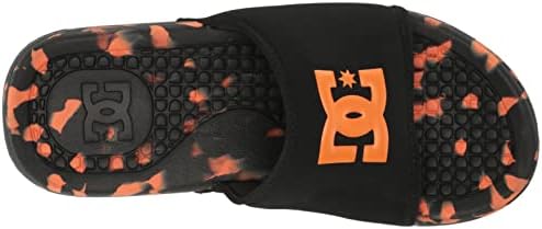 DC Men's Bolsa Slide Sandal, Orange/Black, 6 | Image 4