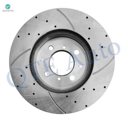 1990-2005 Honda Civic PM Auto Front Drilled Slotted Brake Disc Rotors - Image 6
