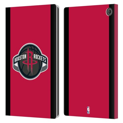 Coque NBA Houston Rockets pour Amazon Fire Max 11 2023 étui portefeuille rouge en cuir