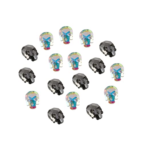 KALLORY 80 Pçs Strass Caveira Adesivos Estrela Strass Flatback Joias Para Unhas Cristais De Unhas De