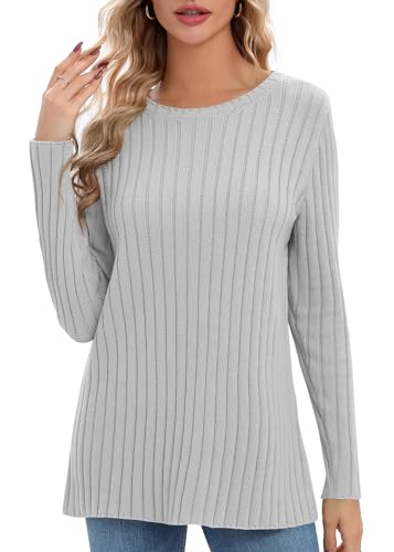 Image of Urban CoCo Women's Lightweight Crewneck Pullover Sweaters Long Sleeve Fall Knitted Sweater Tops