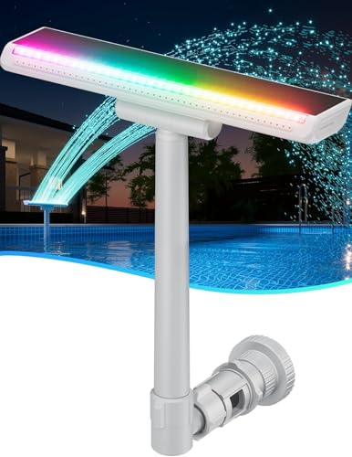 Fuente solar para piscina con 10 colores de 4 modos de luces LED originales, luces solares para piscina sobre /enterrado...