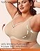 Vertvie Womens Wireless Bra Push Up Lift, Seamless No Underwire Plus Size Full Coverage T-Shirt Bralette Minimizer Bras(Nude,36D)