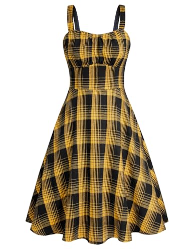 Image of Belle Poque Vintage Floral Dress for Women 2026 Summer A-line Sleeveless Flowy Midi Elegant Wedding Guest Cocktail Dress