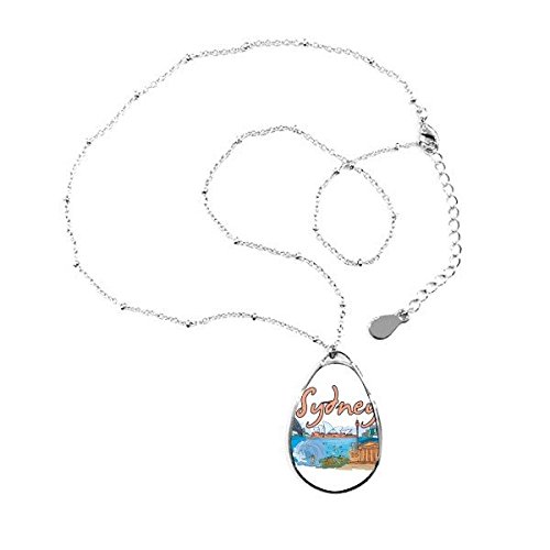 Collier opéra de Sydney pendentif anti-ternissement avec chaîne