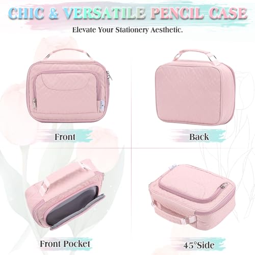Image of VX VONXURY Large Pencil Case, 54-Slot Colored Pen Pouch 2 Removable Sleeves