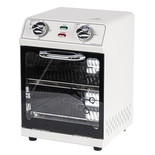 Esterilizador de alta temperatura,autoclave esterilizador de calor seco de gran capacidad,esterilizador de aire caliente con control de temperatura y temporizador,adecuado para herramientas el cabello
