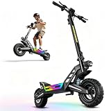 J2max Monopattino Elettrico Adulto,Autonomia di 50-55KM,48v 18.2Ah Batteria,11 Pollici Scooter Elettrico Pieghevole Doppio Freno a Disco e Ammortizzatori,3 Modalità di Velocità,Carico120KG