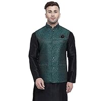 Badoliya & Sons Men’s Brocade Zari Nehru Jacket/Waist Coat