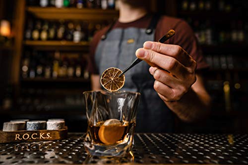 Whiskey Chilling Stones - Set van 6 handgemaakte premium graniet ronde nippende rotsen - hardhouten presentatie en… - Afbeelding 8