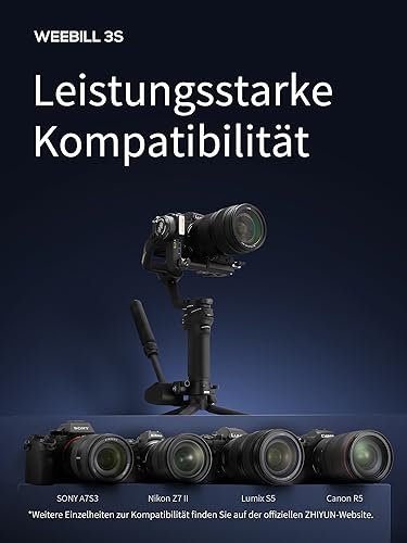 Gimbal ZHIYUN Weebill 3S Kamera Stabilisator mit Aufhelllicht