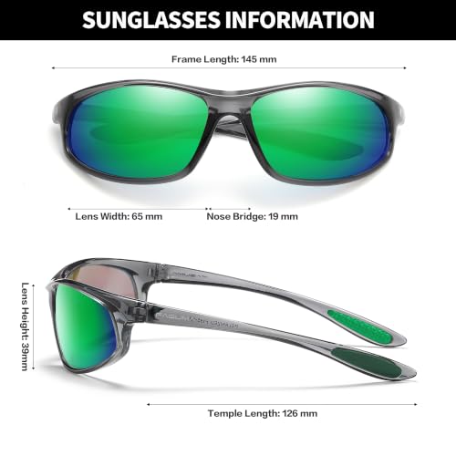Image of FAGUMA Polarized Sports Sunglasses For Men UV400 Protection | Cycling Driving Fishing