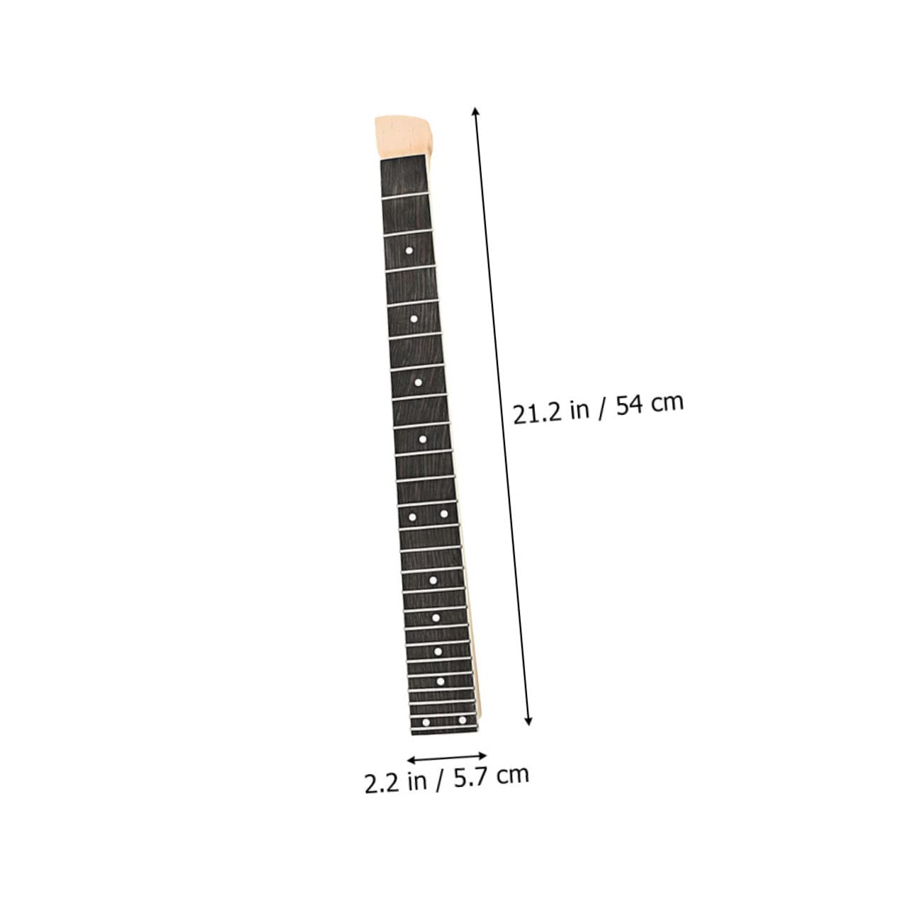 GOOHOCHY Headless Guitar Neck Diy Accessory Wooden Neck for Electric Guitar 24 Fret Unpainted