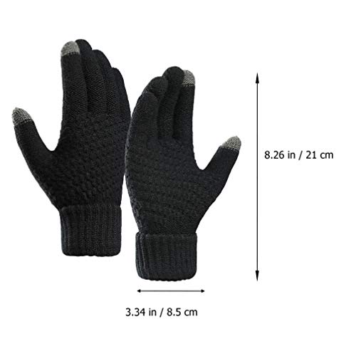 BESPORTBLE 2 Pares de Luvas de Texto Com Tela Sensível Ao Toque Forros de Luvas Térmicas de Inverno