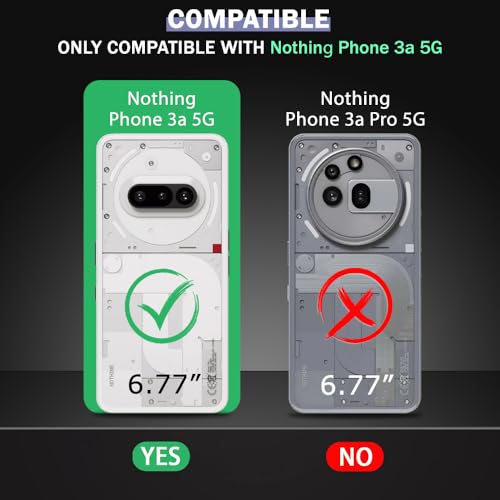 Image of TheGiftKart Shockproof Ultra-Hybrid Back Cover Case for Nothing Phone 3a 5G Compatible with MagSafe | 360 Protection | Crystal Clear Hard Back Cover Case for Nothing Phone 3a 5G (Transparent Bumper)