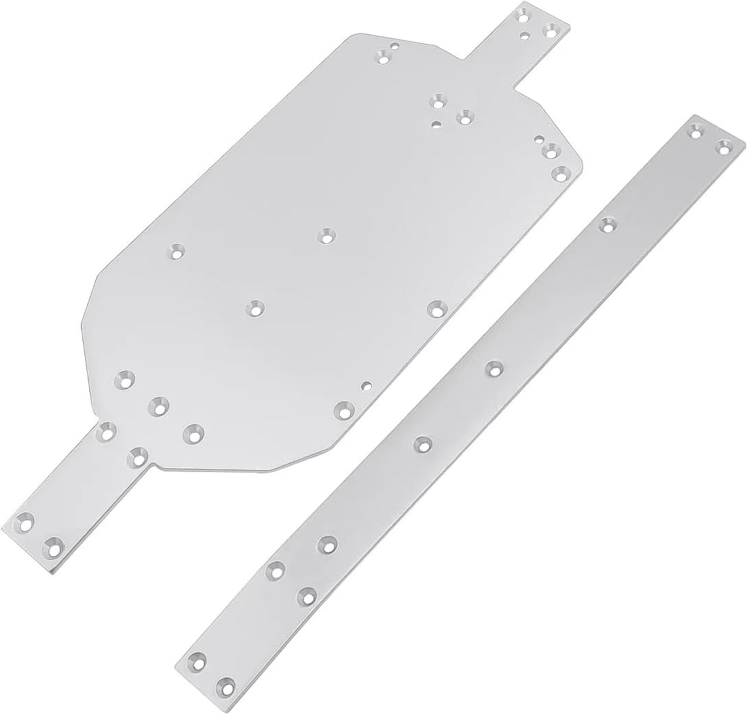 Metal Chassis Guard Plate with Reinforcement Stiffener for MJX 1/14 14209 14210 RC Car Accessories High Speed Remote Control Car Upgrade Parts, Silver