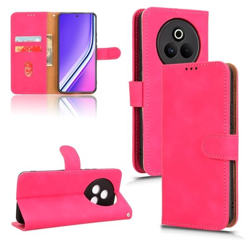 Obrotowa obudowa telefonu z klapką Etui portfelowe kompatybilne z etui Oppo Realme P3 Pro 5G z uchwytem na karty, etui z klapką PU skórzane etui portfelowe na telefon z paskiem na nadgarstek, odporna