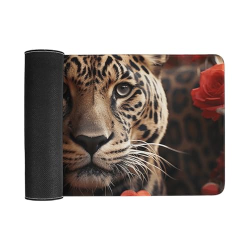 Tapis de souris de jeu imperméable grand format design tigre