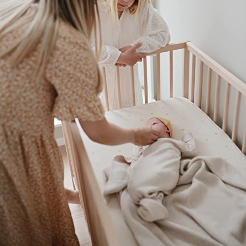 Mushie Extra Soft Muslin Fitted Crib Sheet | 28"X 52" (Sun) #TOP4