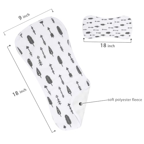 Gelisite 5 Pack Cotton Baby Burp Cloths Extra Absorbent Soft for Baby Boys and Girls (Animal-2)
