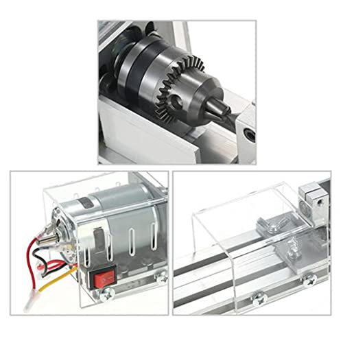 Image of Mini Lathe Beads Machine Wood Working DIY Rotary Tool for Grinding EU Clear