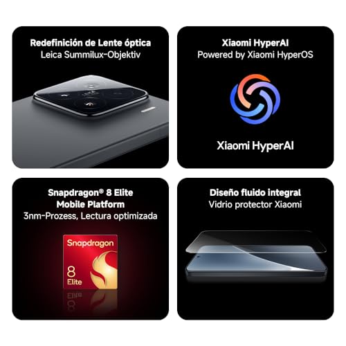 Xiaomi 15 - Smartphone de 12+512GB, Lente óptica Leica Summilux, Snapdragon 8 Elite, Pantalla AMOLED CrystalRes de 6,36" de 120 Hz, HyperCharge de 90W, Cargador no Incluido, Negro (Versión ES) - Imagen 4