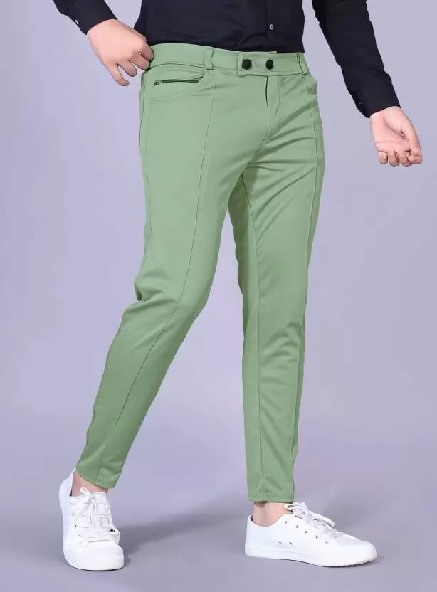 Image of Casual Pants for Men Combo Pack of 2 | Stylish Slim Fit Men's Wear Trousers for Office | Mens Fashion | Modern Mens