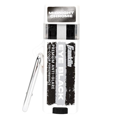 Franklin Sports Eye Black Stick - Baseball Softball + Football Eye Black for Kids + Adults - Sun Glare Reduction - Black Chrome