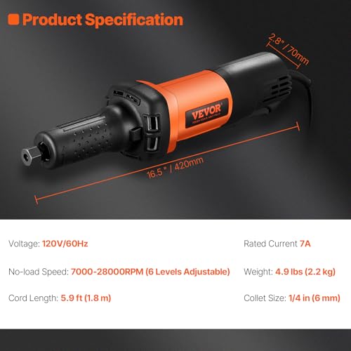 VEVOR Adjustable Speed Electric Die Grinder